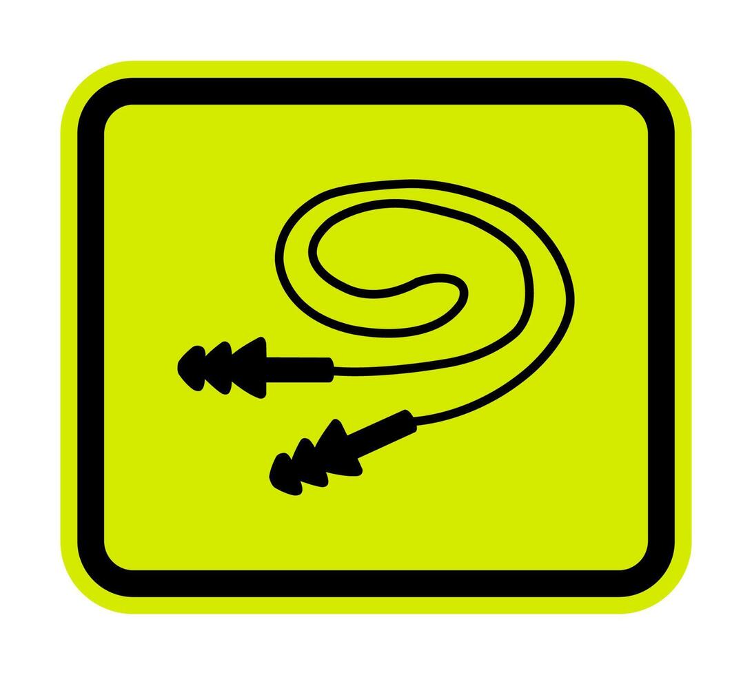 Wear Earplugs Symbol Sign Isolate on White Background,Vector Illustration vector