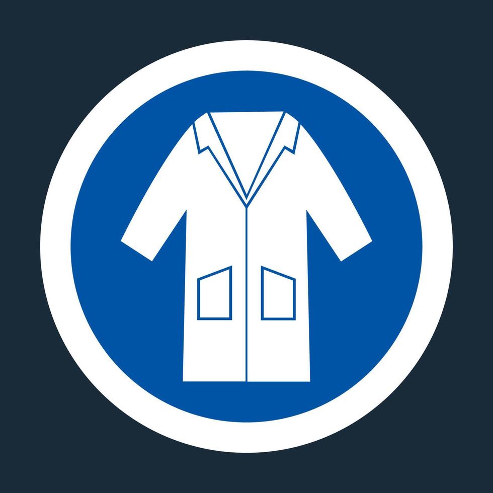 PPE Icon.Wear Smock Symbol Sign On black Background vector