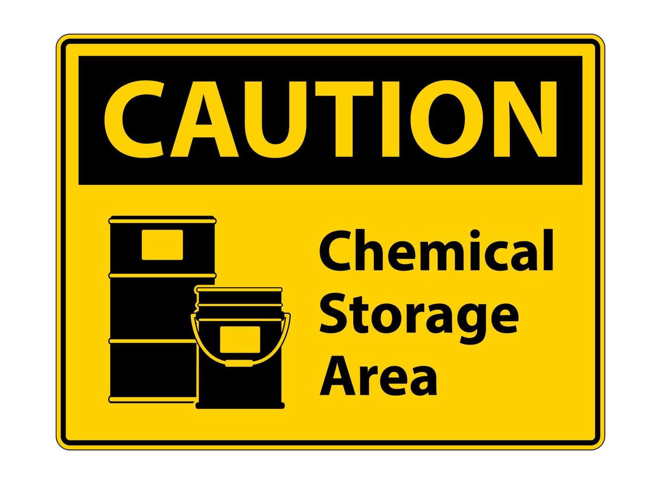 signo de símbolo de almacenamiento químico de precaución aislar sobre fondo transparente, ilustración vectorial vector