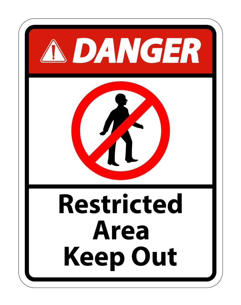 Restricted Area Keep Out Symbol Sign On White Background vector