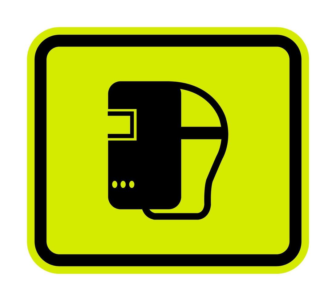 Symbol Wear Welding Helmet Isolate On White Background,Vector Illustration EPS.10 vector