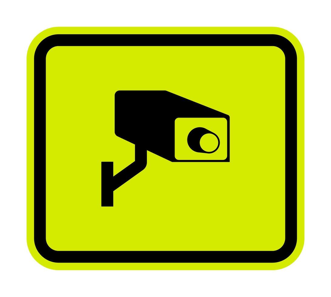 Signo de símbolo de cámara de seguridad CCTV, ilustración vectorial, aislar en la etiqueta de fondo blanco .eps10 vector