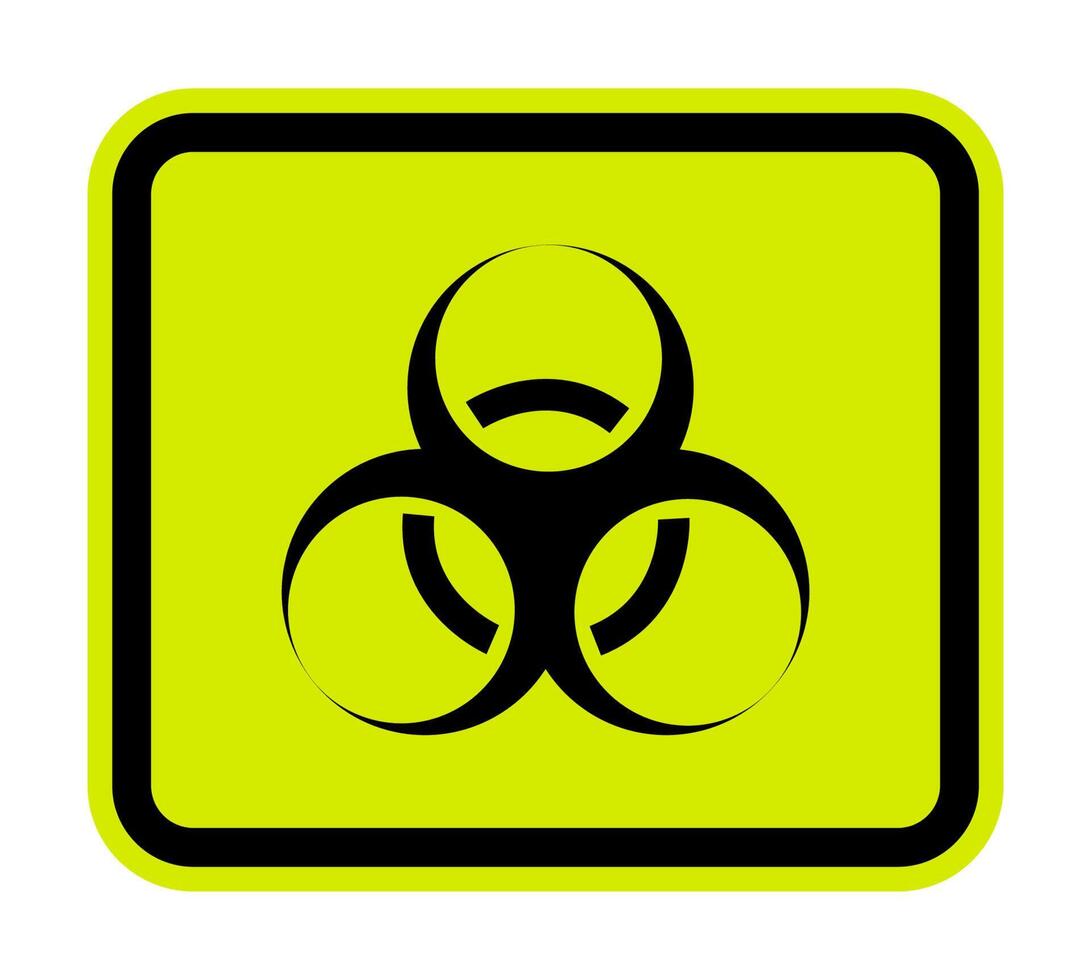 Beware Biological Hazard Symbol Isolate On White Background,Vector Illustration EPS.10 vector