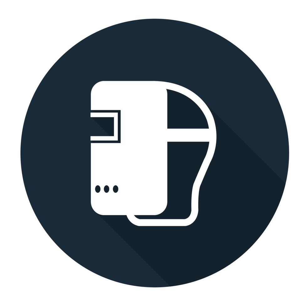 Symbol Wear Welding Helmet On White Background vector