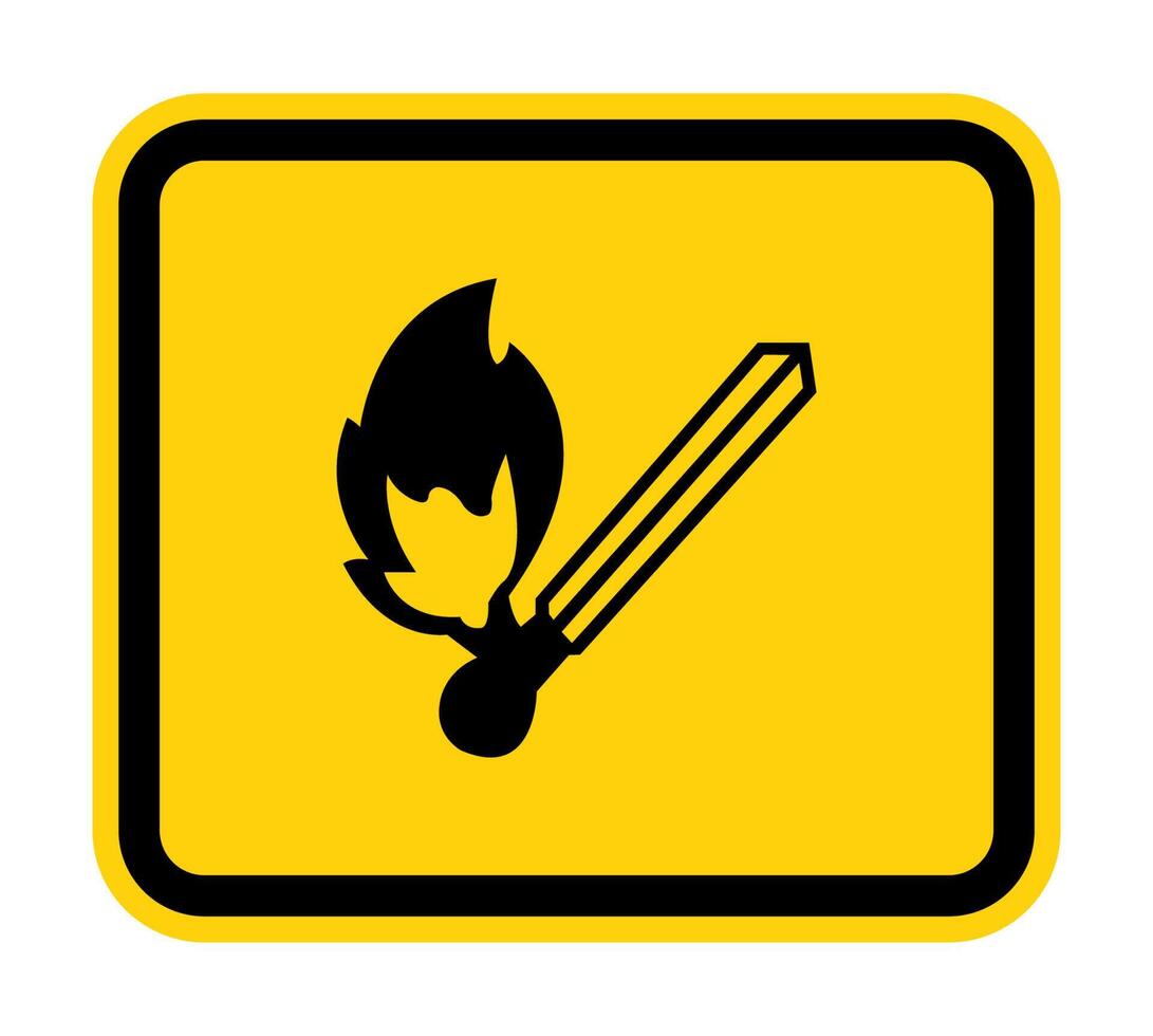 Ningún signo de símbolo de encendido de fuego aislar sobre fondo blanco, ilustración vectorial eps.10 vector