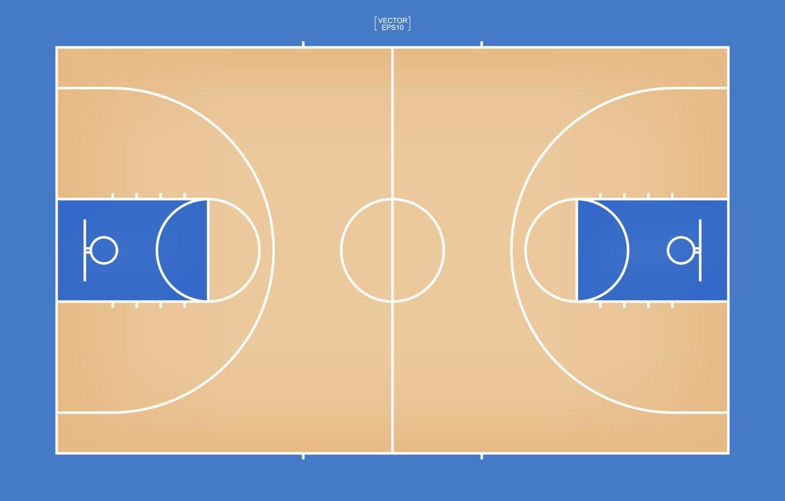 fondo de la cancha de baloncesto. campo de baloncesto. vector. vector