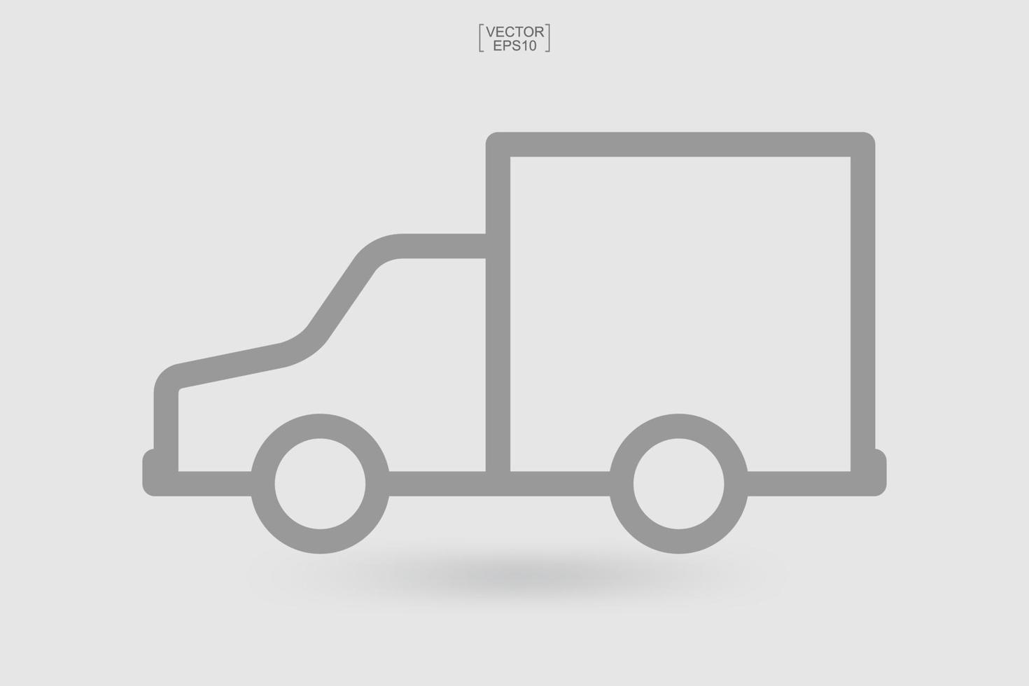 Car icon. Logistics truck icon. Delivery service car symbol. Vector. vector