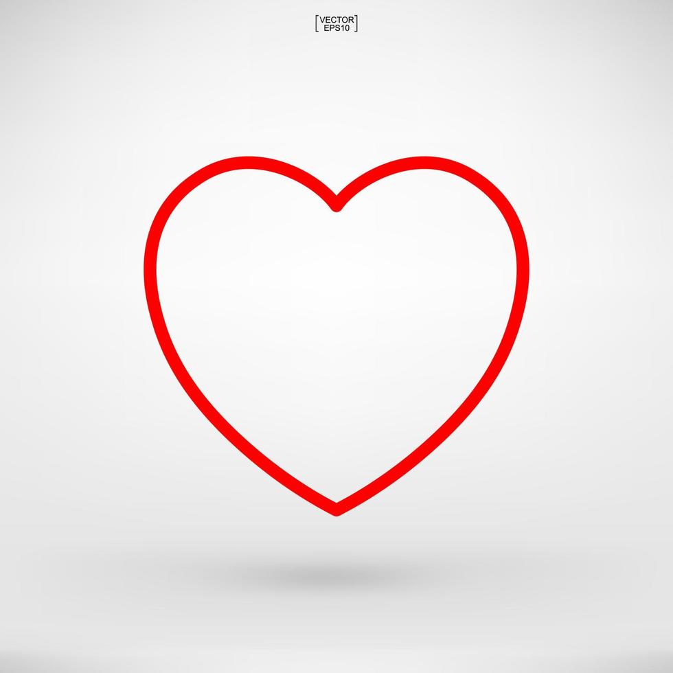 signo de corazón y símbolo para el día de san valentín. forma de corazón para tarjeta decorativa, sitio web, diseño de plantilla, postal, publicidad, aplicación móvil. vector. vector
