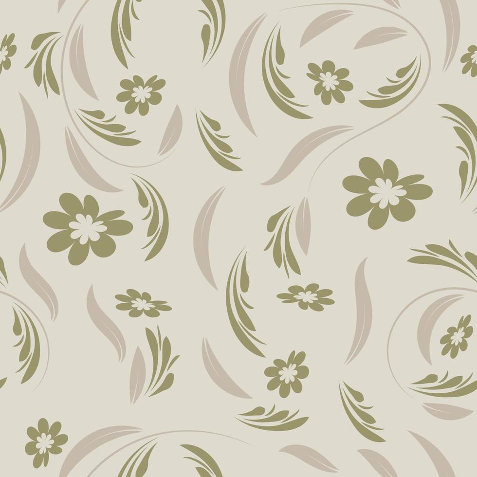 Folk flowers pattern Floral surface design Seamless pattern vector