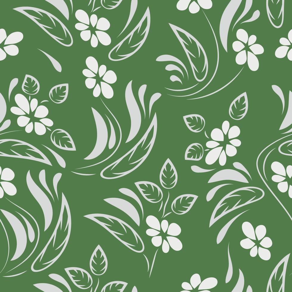 Folk flowers pattern Floral surface design Seamless pattern vector