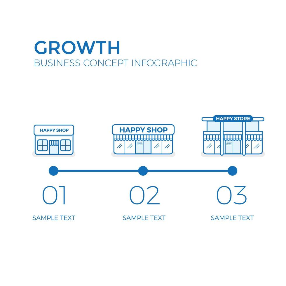 Business growth. Business infographics elements in modern. vector