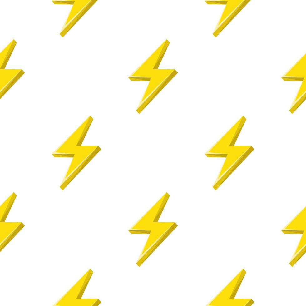 Lightning or thunderbolt pattern on the white background. Seamless pattern vector. vector