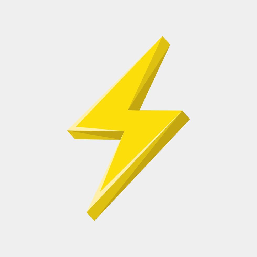 Flash sign thunder yellow. vector