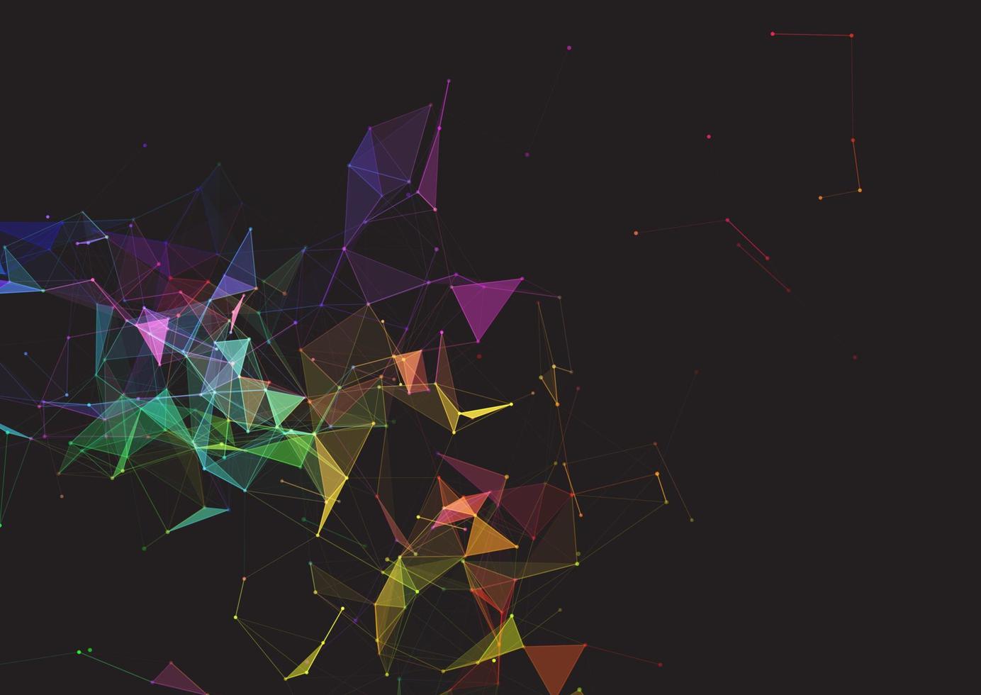 Low poly plexus design background vector