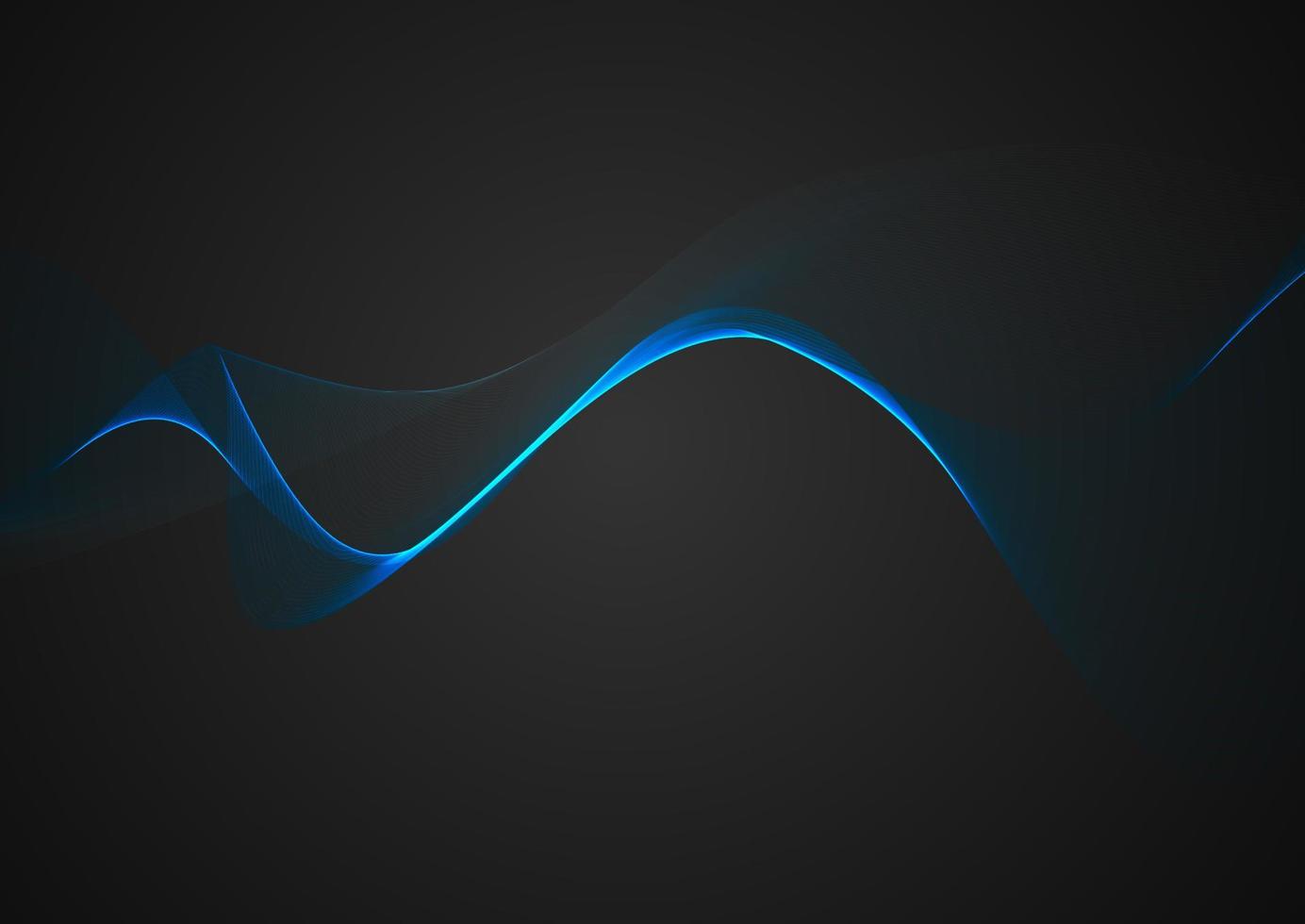 abstract blue flowing lines background vector