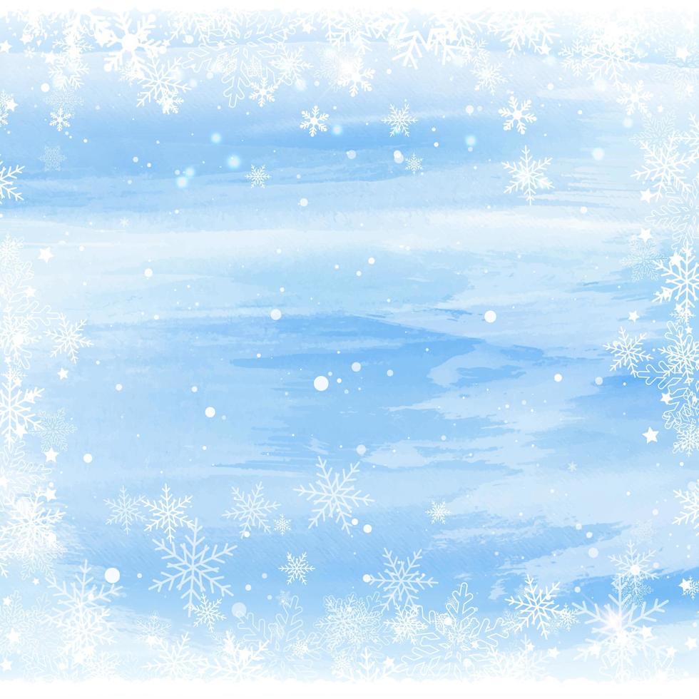 Watercolour christmas background vector