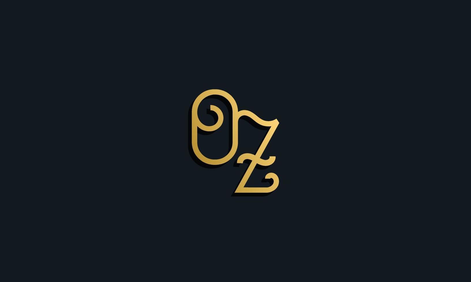 Luxury fashion initial letter OZ logo. vector