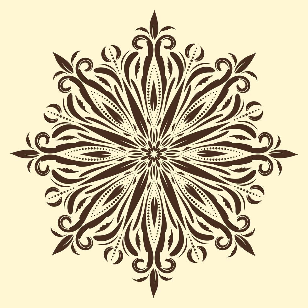 Monochrome mandala boho style vector