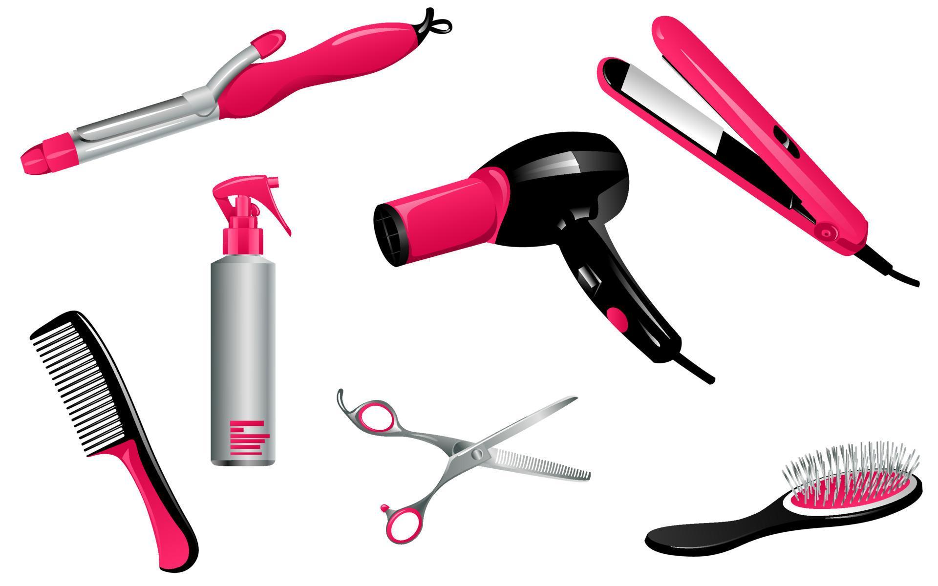 Vector Hair Care and Styling Tools and Products 3716679 Vector Art at