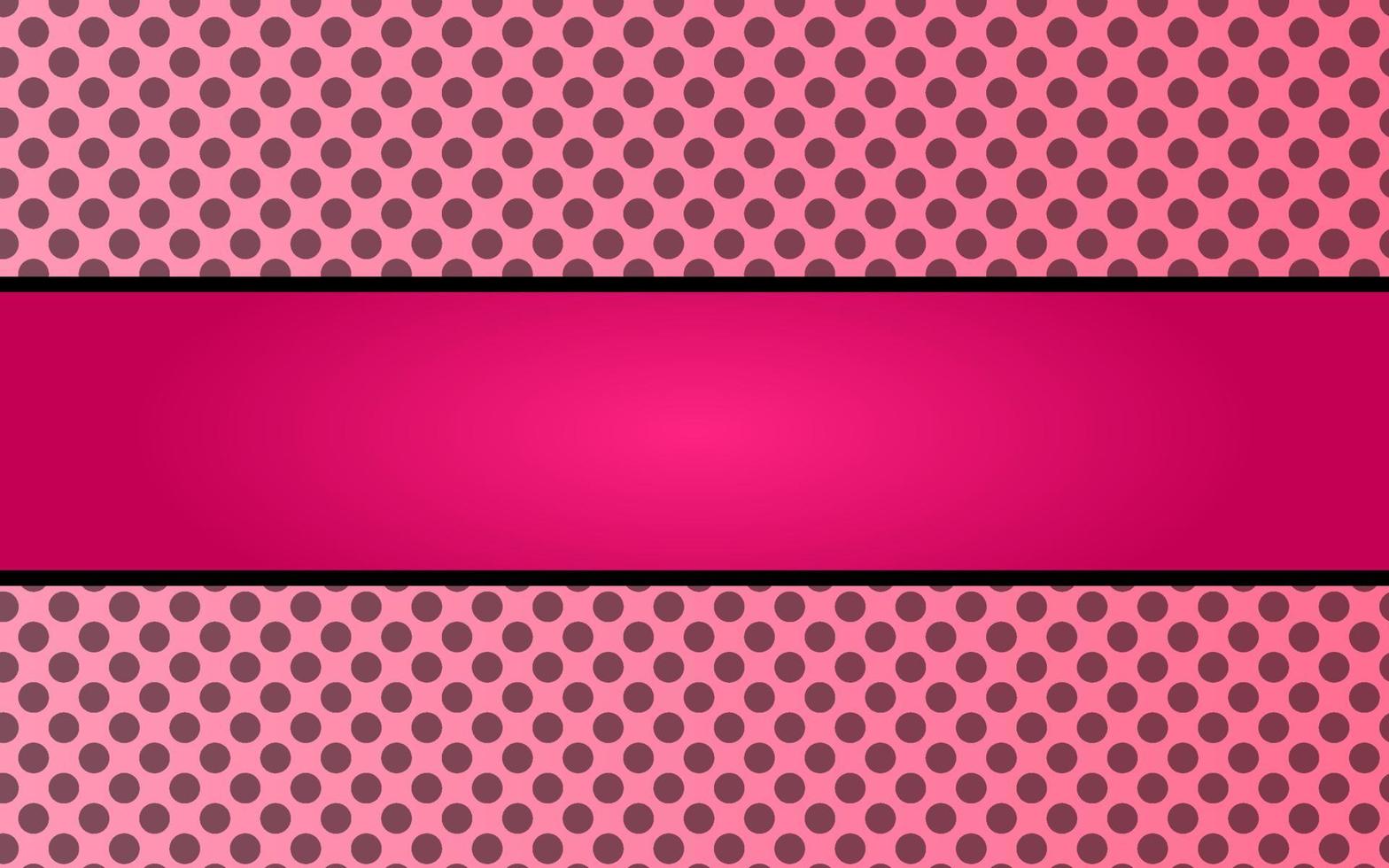 Pink magenta black dot line frame background. Vector illustration