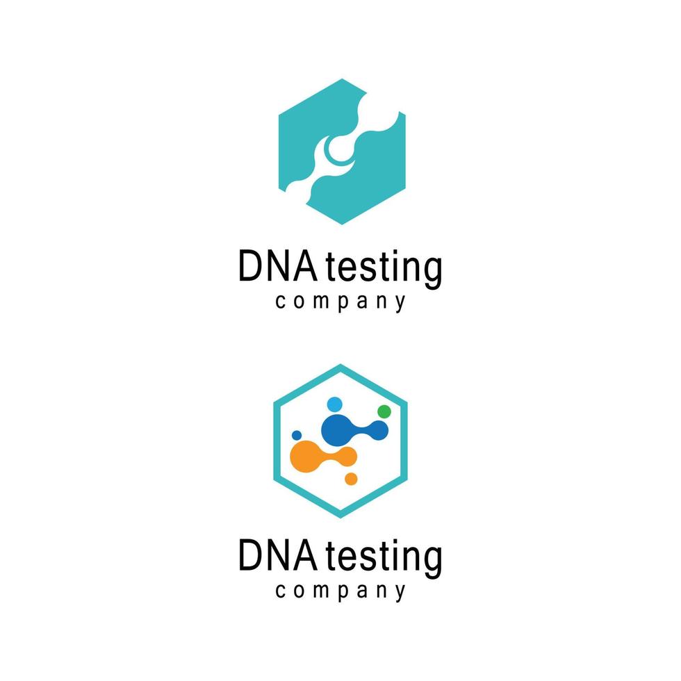 Ilustración de símbolo de vector de plantilla de logotipo de gen de ADN