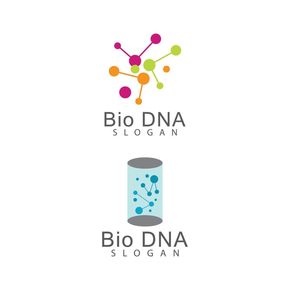 DNA gene Logo Template vector symbol illustration