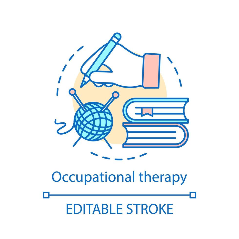 Occupational therapy concept icon vector