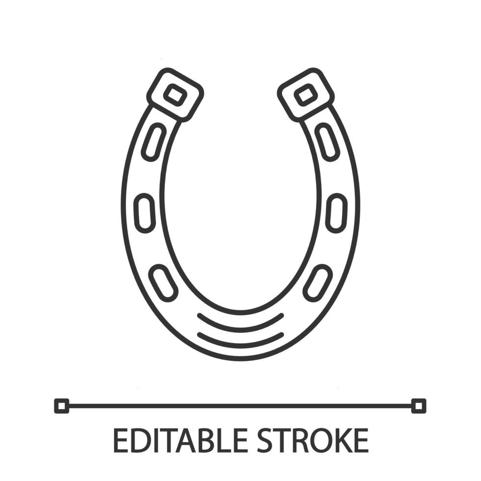 Horseshoe linear icon vector