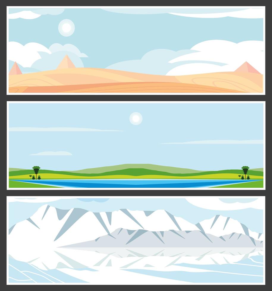 landscape nature banner vector