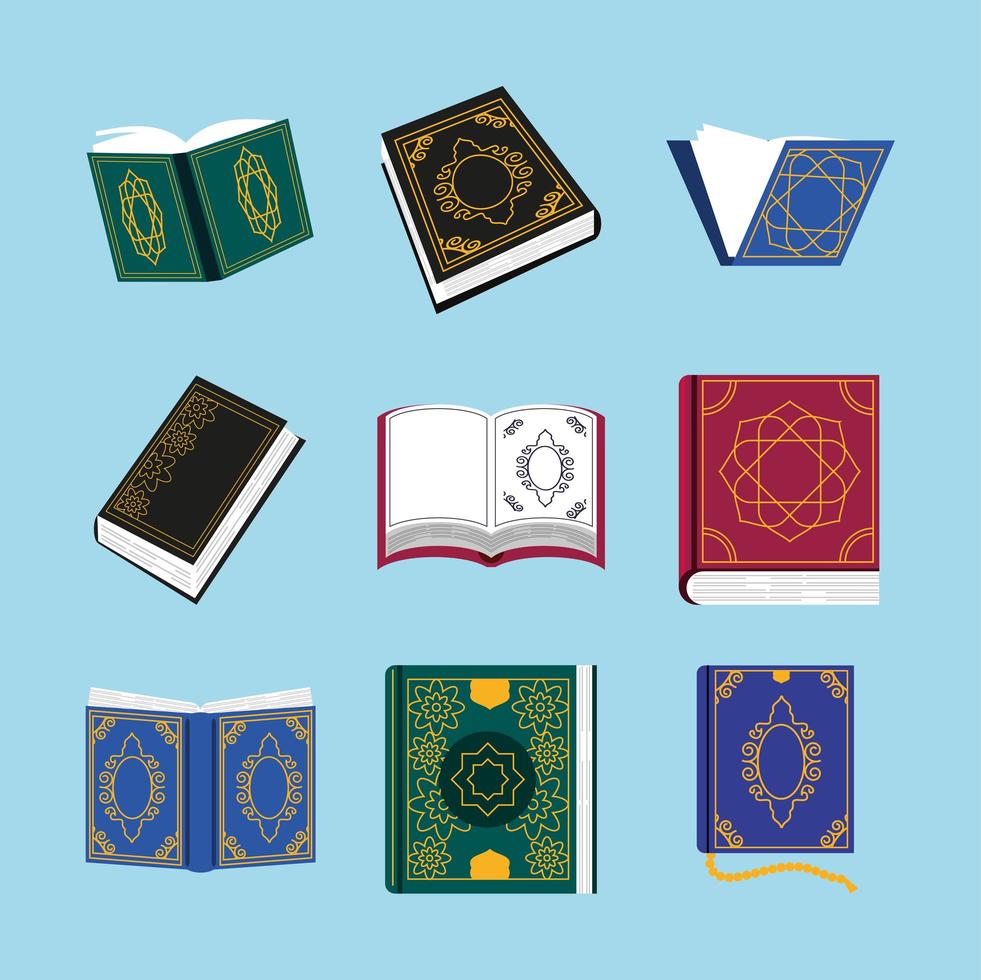holy quran set vector