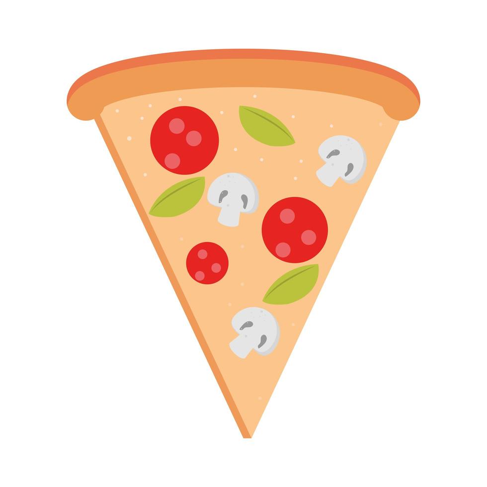 slice pizza food vector