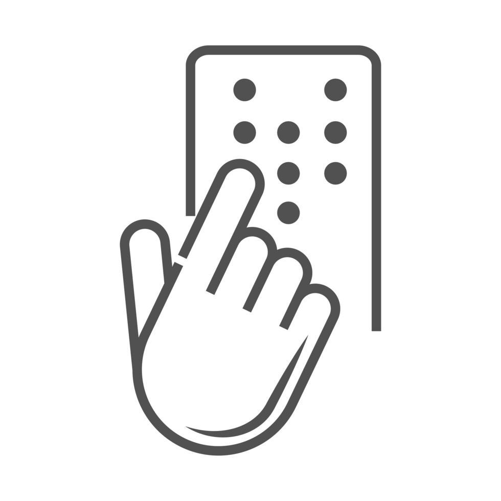 accesibilidad de código braille vector