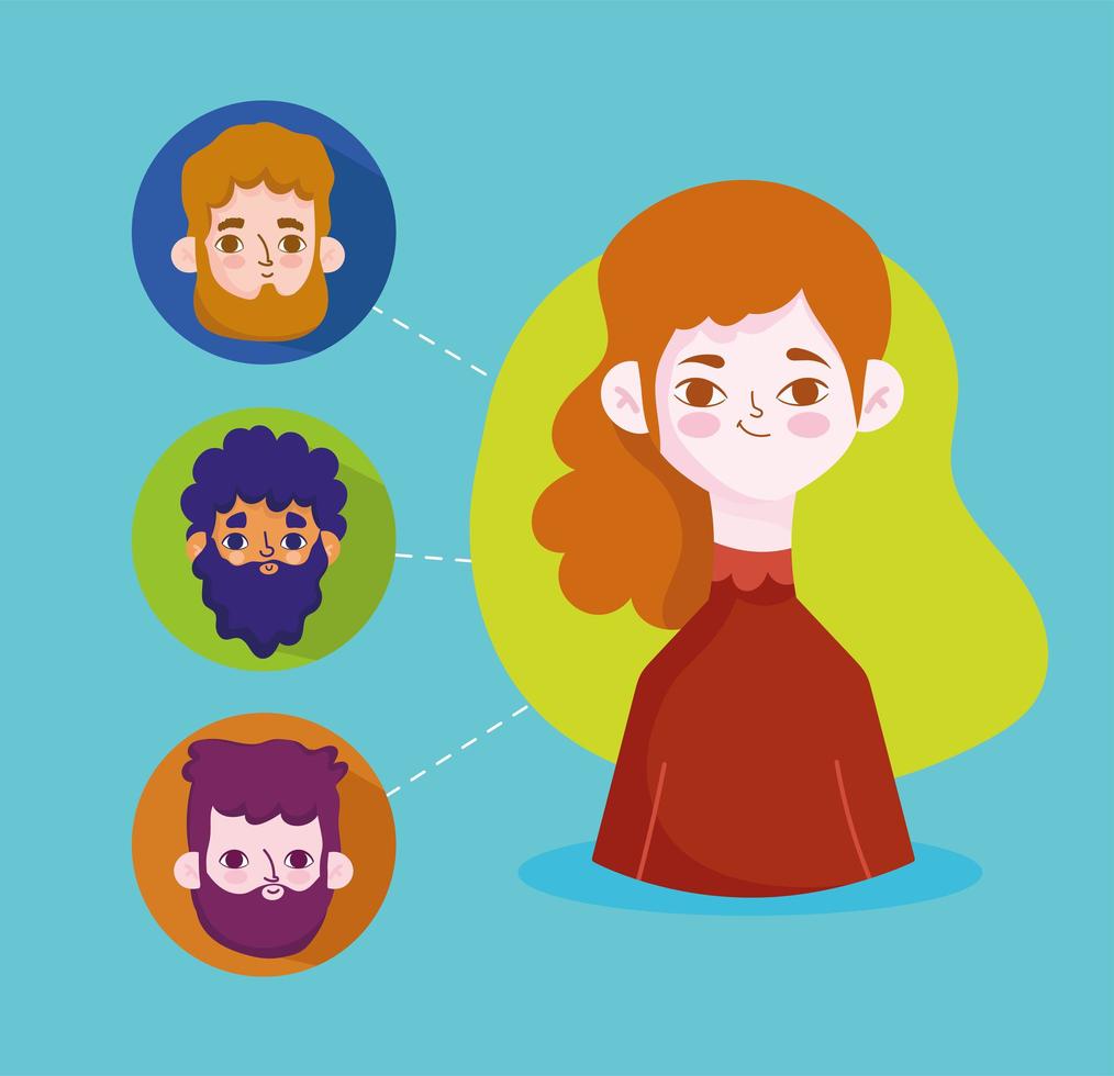 woman and friends vector