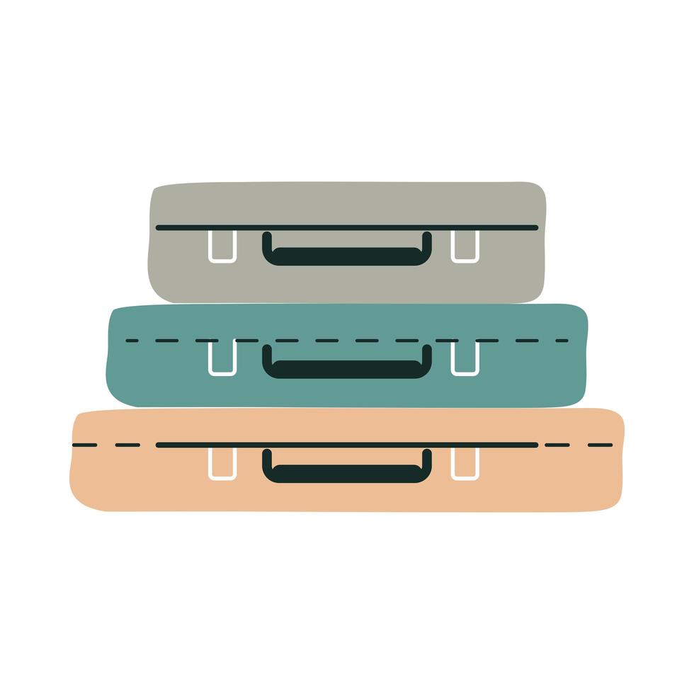stack of suitcase vector