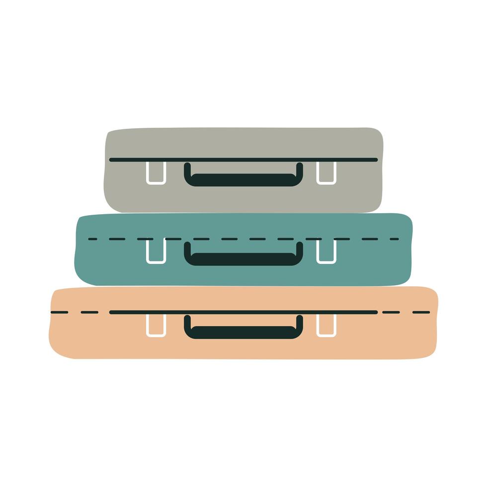 stack of suitcase vector