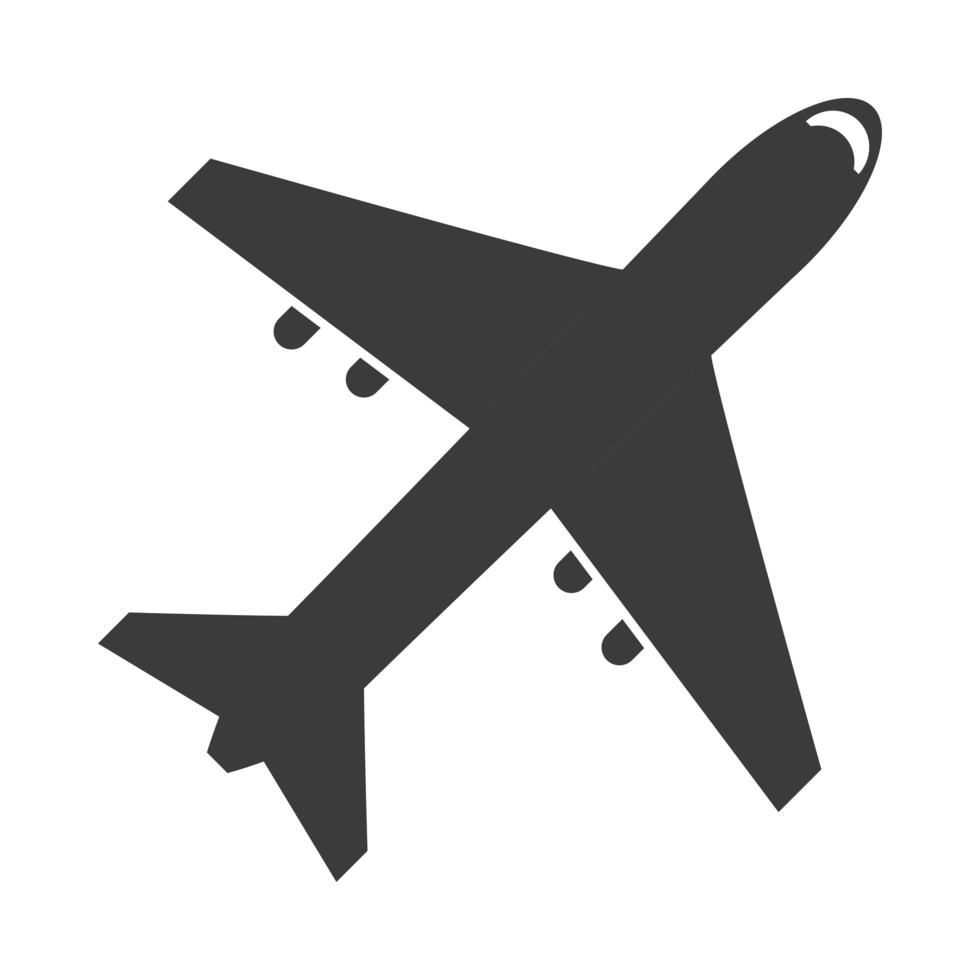 airplane transport silhouette vector