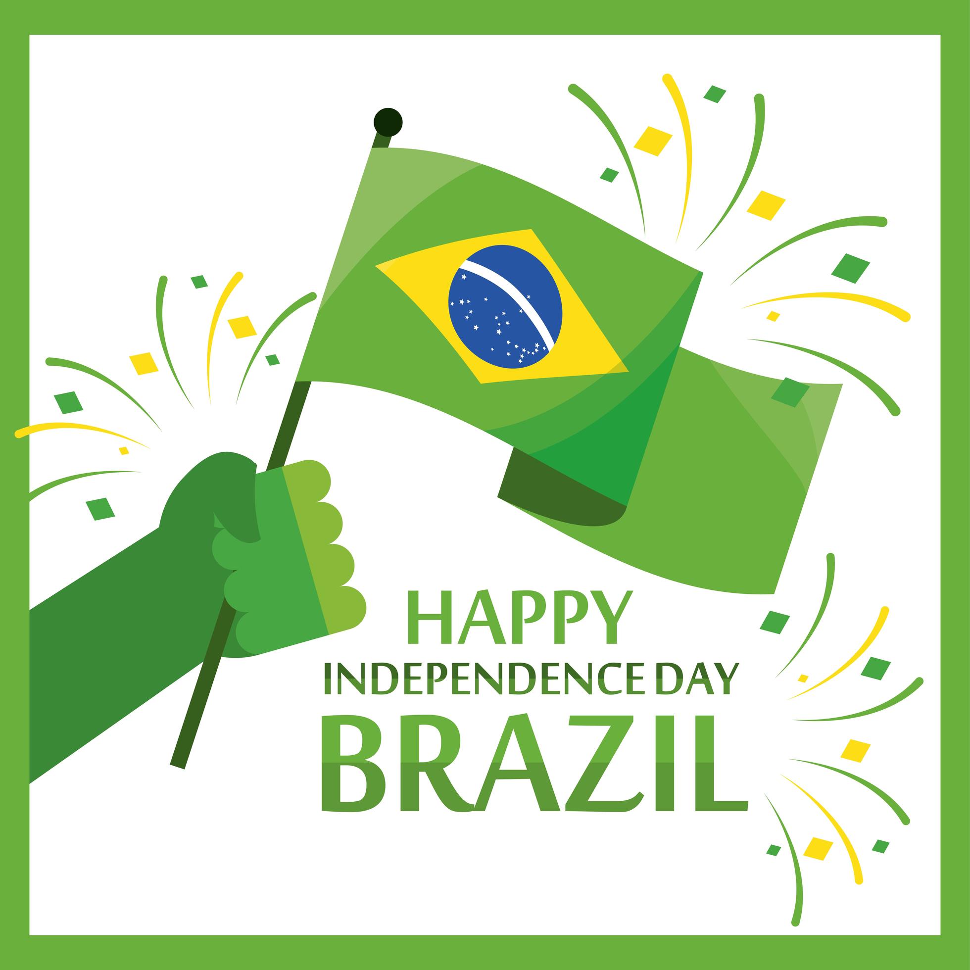 brazil independence day card 3717589 Vector Art at Vecteezy
