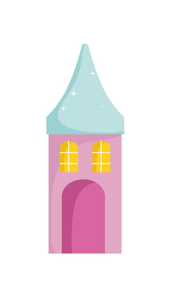 castillo de la torre de dibujos animados vector