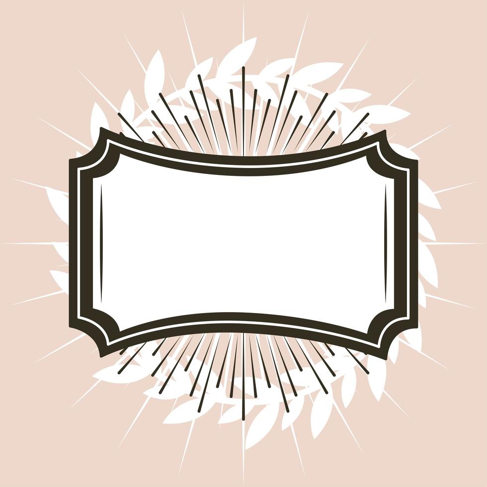 vintage frame label vector