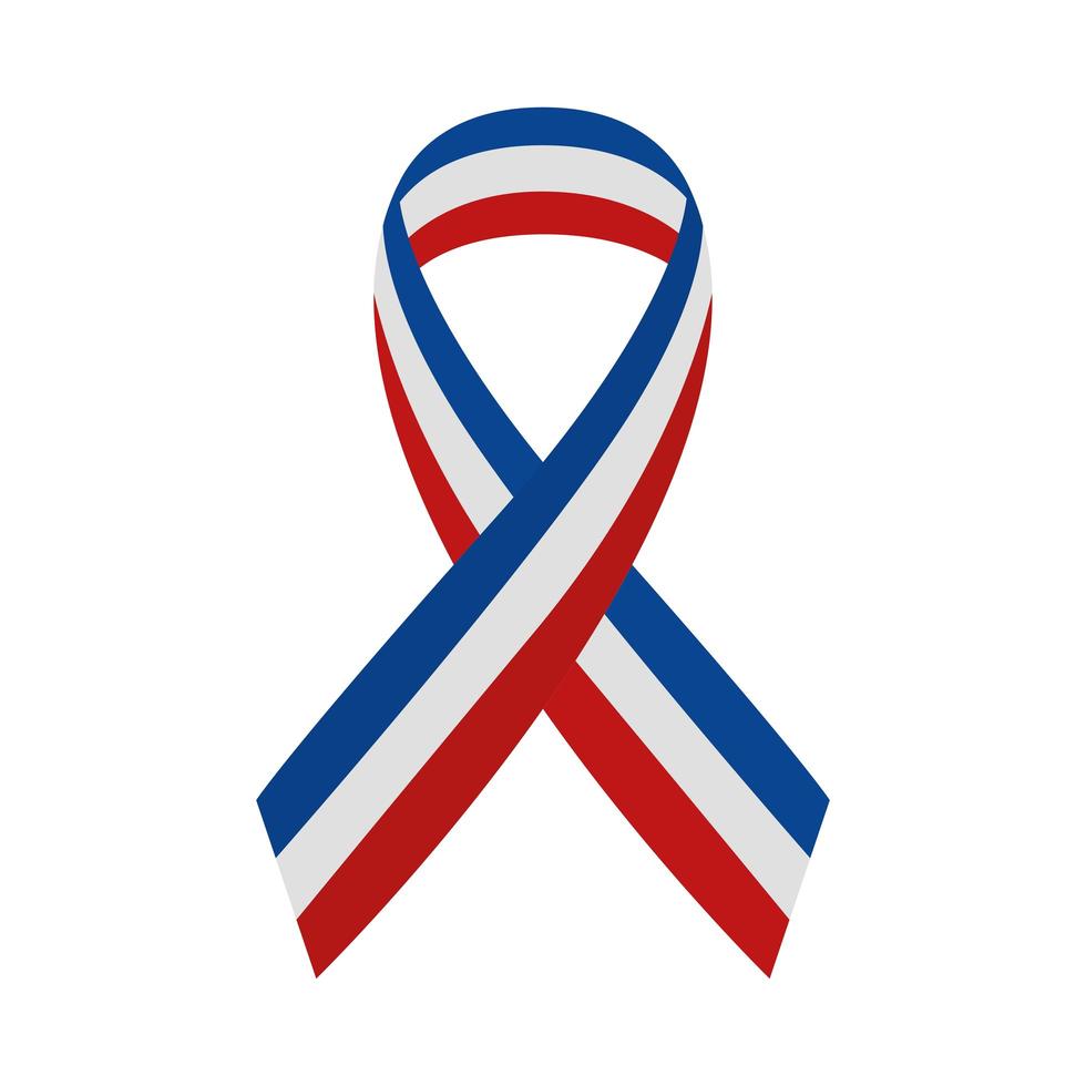france flag ribbon vector