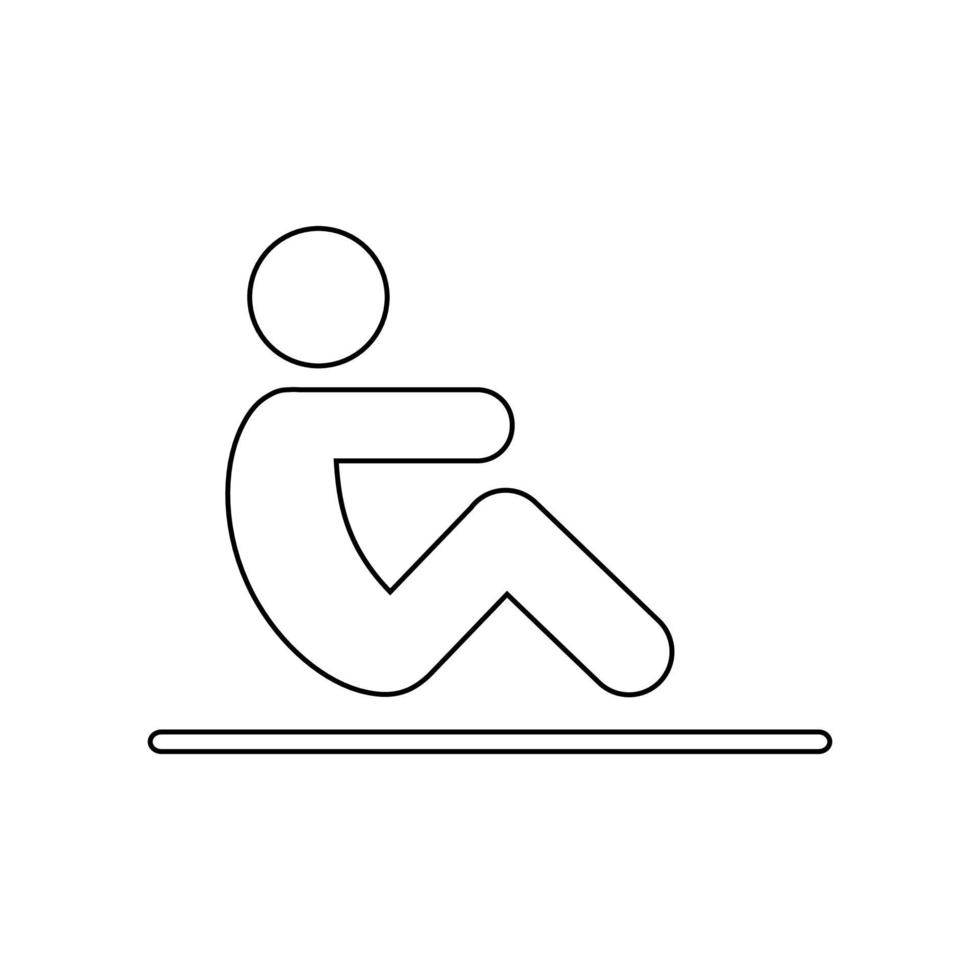 Man doing exercises icon People in motion active lifestyle sign vector