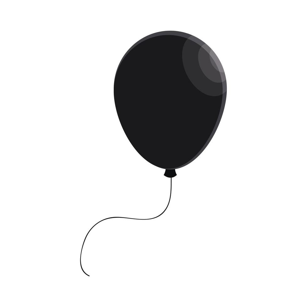 flying black balloon vector