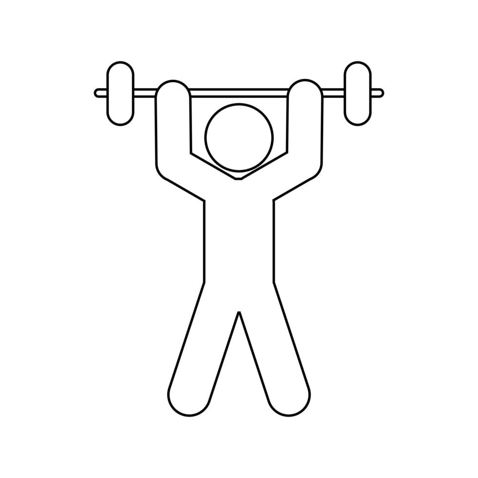 Man doing exercises icon People in motion active lifestyle sign vector