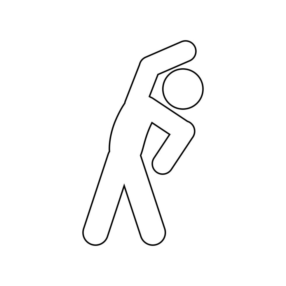 Man doing exercises icon People in motion active lifestyle sign vector
