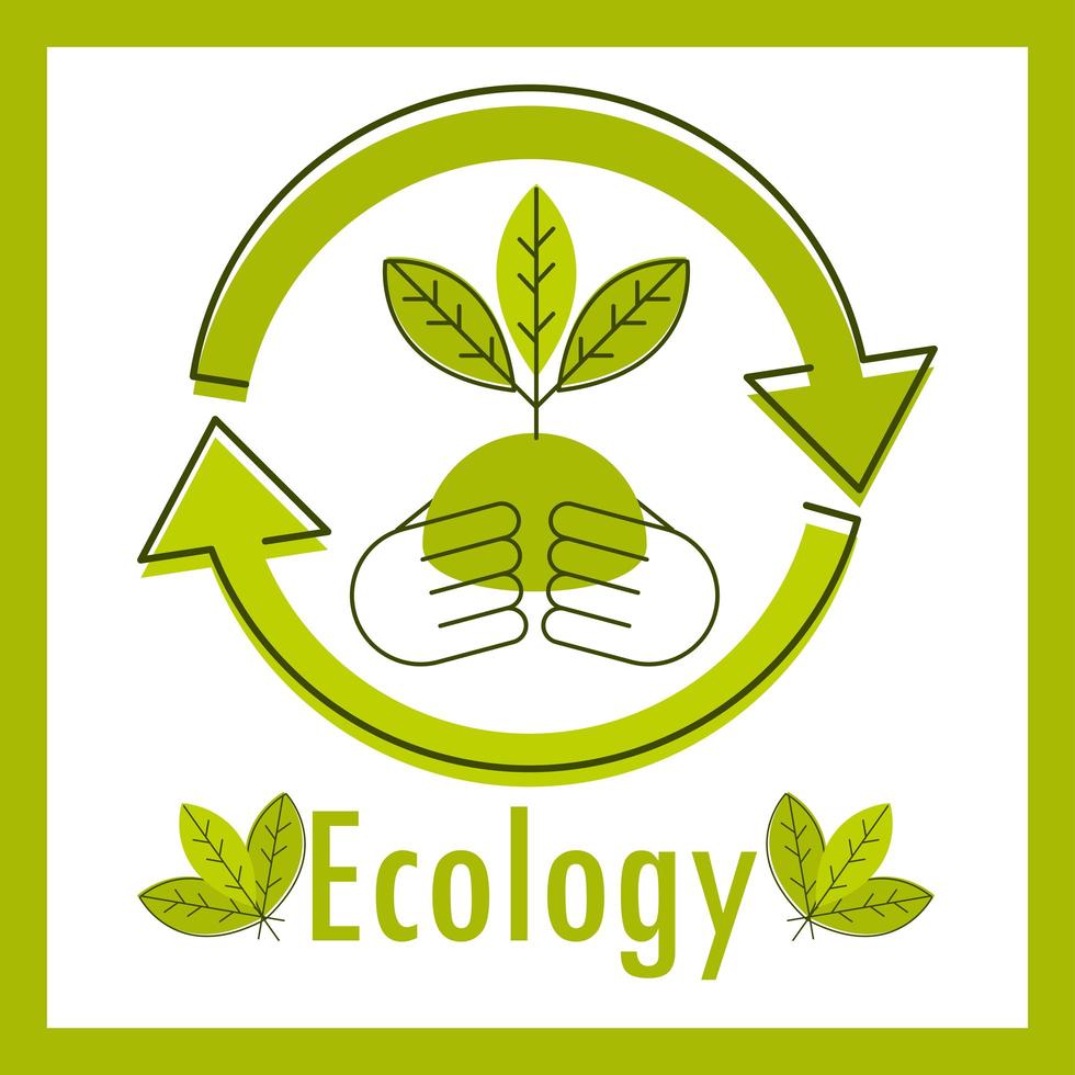 ecology and environment card vector