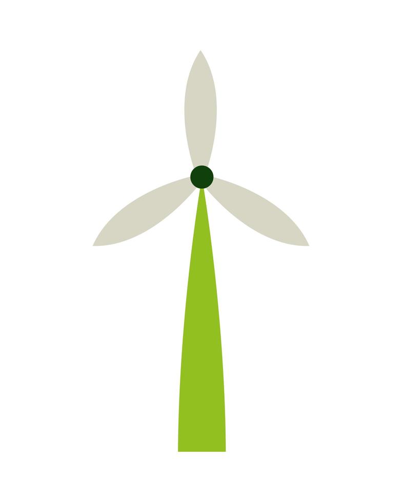 turbina eólica de energía verde vector