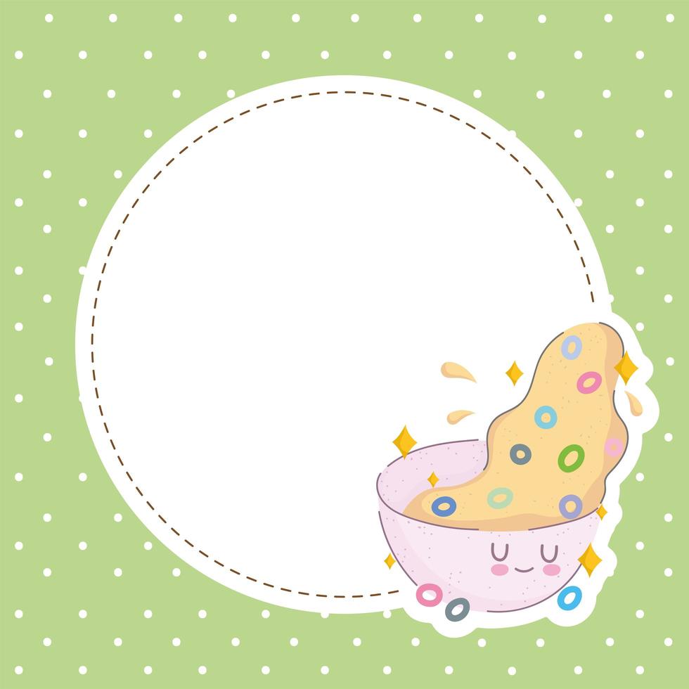 breakfast cereal badge vector
