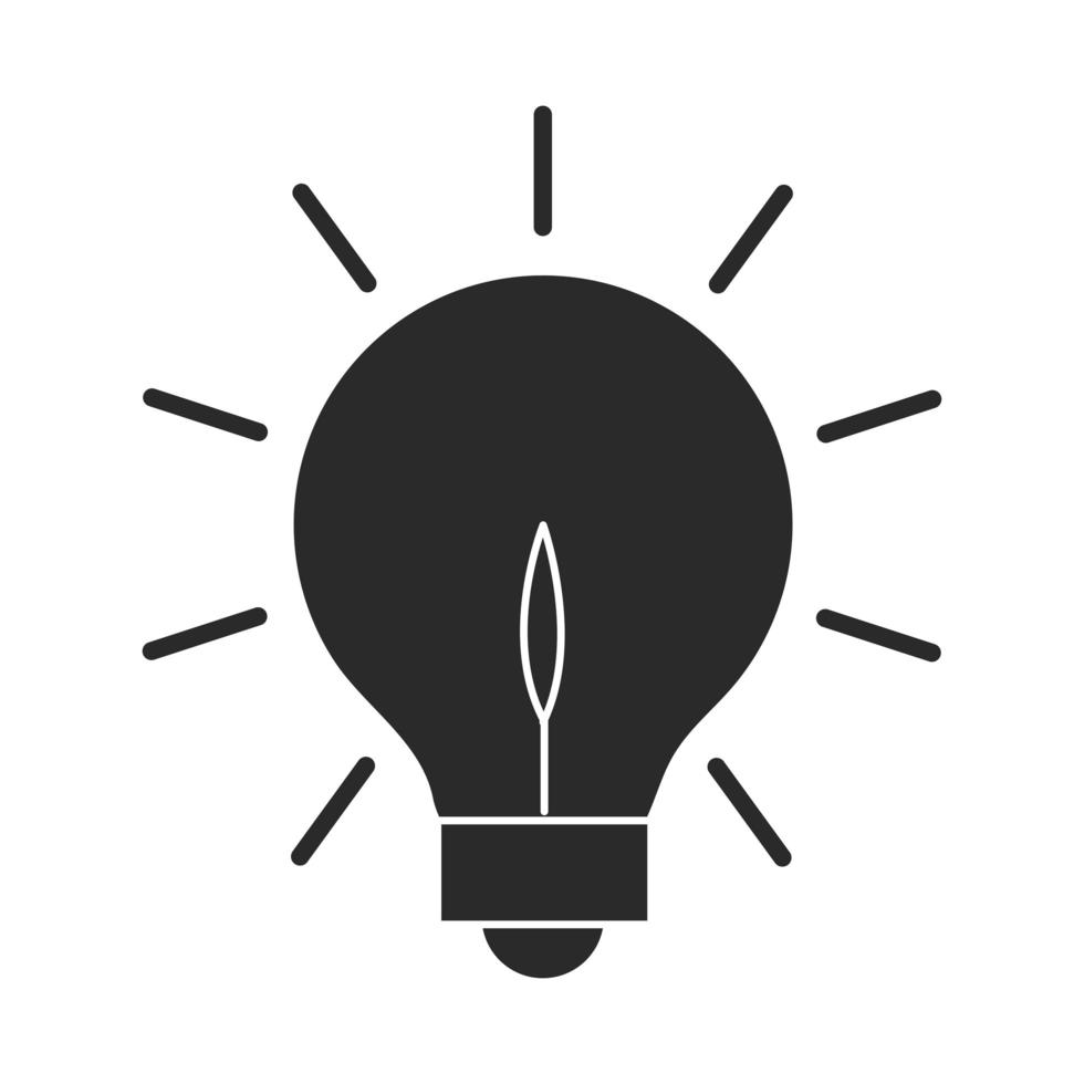 light bulb pictogram vector