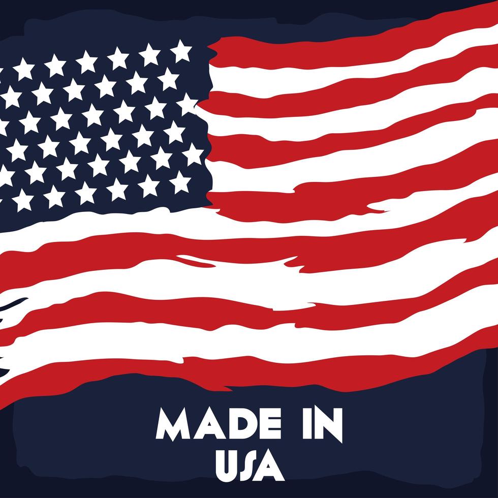 made in USA background vector