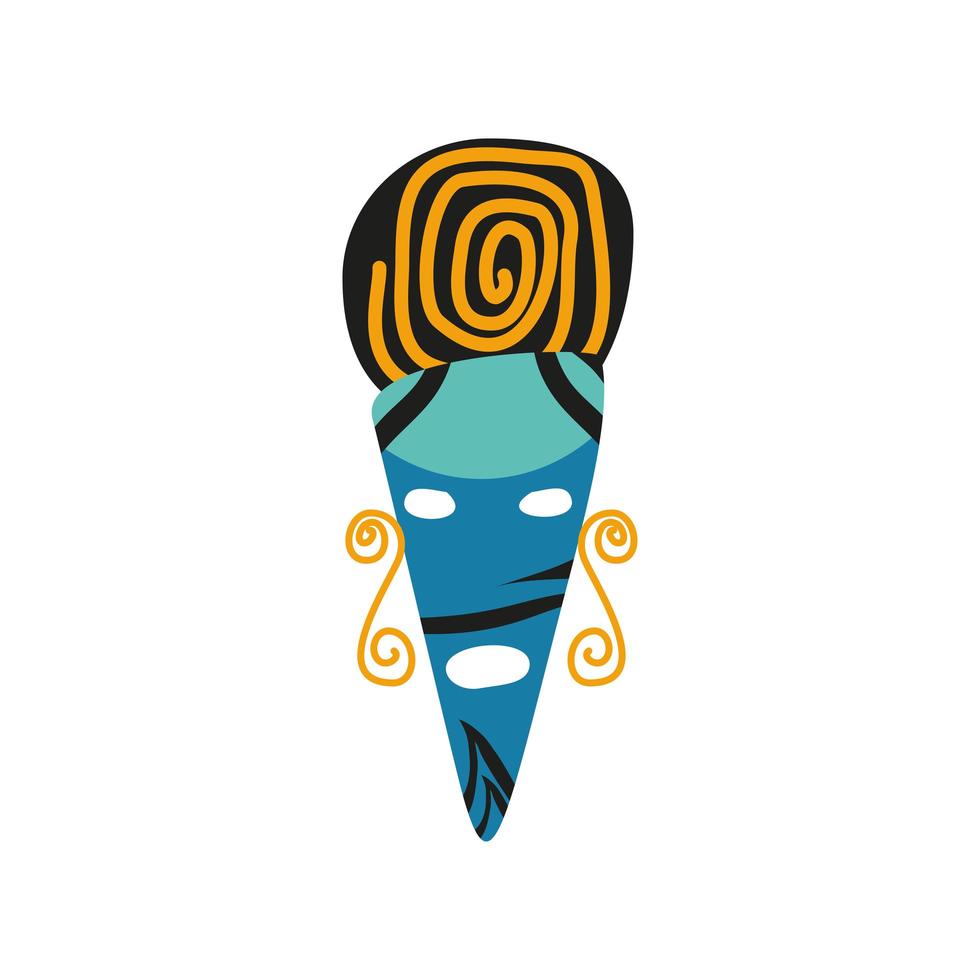 african art mask vector